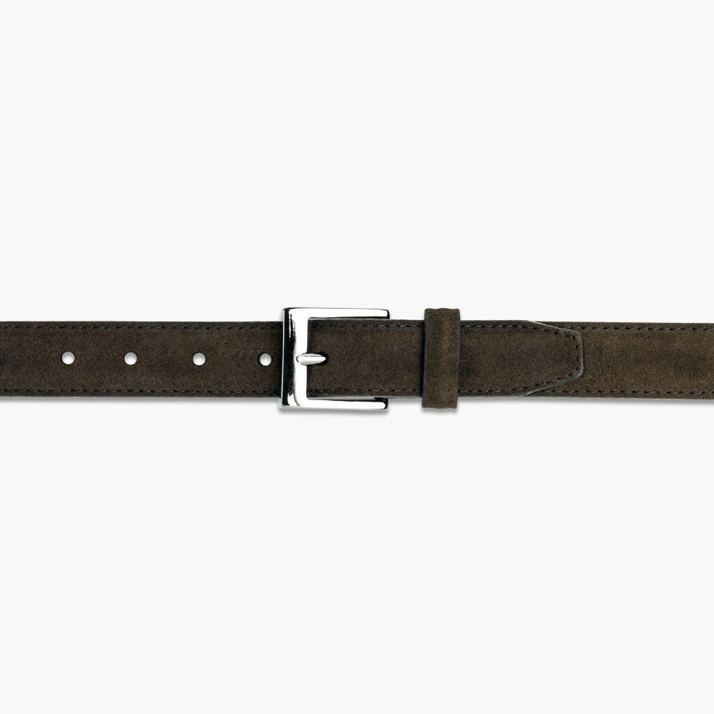Men's Classic Leather Belt | Dark Olive Suede - Image 2