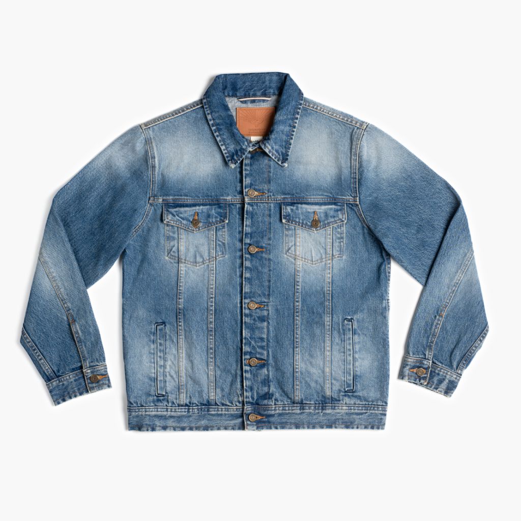 Selvedge Denim Trucker Jacket | Vintage Wash - Image 4
