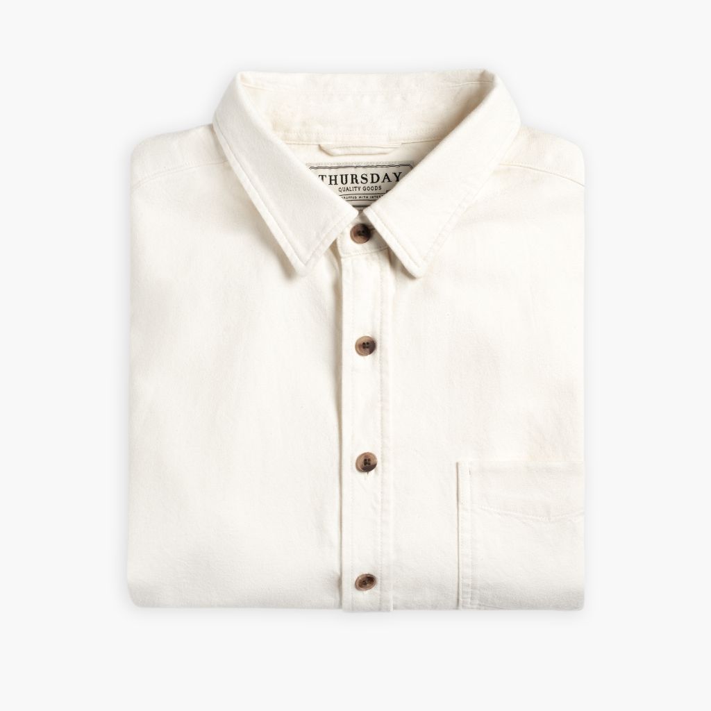 Solid Shirt | Off-White - Image 3