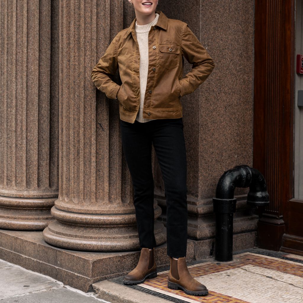 Waxed Canvas Field Jacket | Khaki - Image 3